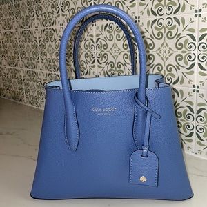kate spade Periwinkle Blue Pebbled Leather Crossbody Tote